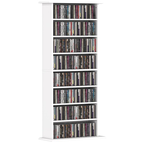 Homcom scaffale porta con 6 - homcom, cd