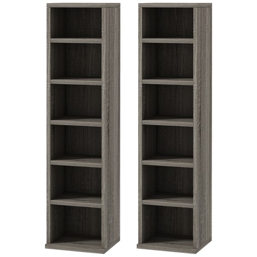 Homcom set librerie porta cd - librerie,